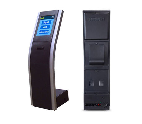 Kiosk voor wachtrijen met aanraakscherm en geïntegreerde thermische printer voor automatische wachtrijen in verschillende bedrijfsomgevingen